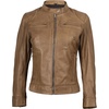 image:imageDecrum Cafe Racer Real Lambskin Motorcycle Style Leather Jacket WomenCamel