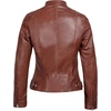 image:imageDecrum Cafe Racer Real Lambskin Motorcycle Style Leather Jacket WomenCognac Wax