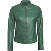 image:imageDecrum Cafe Racer Real Lambskin Motorcycle Style Leather Jacket WomenGreen