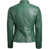 image:imageDecrum Cafe Racer Real Lambskin Motorcycle Style Leather Jacket WomenGreen