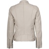 image:imageDecrum Cafe Racer Real Lambskin Motorcycle Style Leather Jacket WomenOffwhite