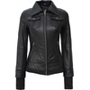 image:imageDecrum Real Lambskin Bomber Jacket Women with Detachable HoodBlack