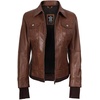 image:imageDecrum Real Lambskin Bomber Jacket Women with Detachable HoodBrown