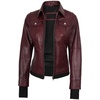 image:imageDecrum Real Lambskin Bomber Jacket Women with Detachable HoodBurgundy