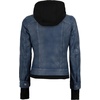 image:imageDecrum Real Lambskin Bomber Jacket Women with Detachable HoodDistressed Wash Blue New