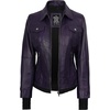 image:imageDecrum Real Lambskin Bomber Jacket Women with Detachable HoodPurple
