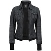 image:imageDecrum Real Lambskin Bomber Jacket Women with Detachable HoodWashed Black New