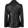 image:imageDecrum Womens 100 Lambskin Leather Blazer Jacket Business Casual StyleBlack