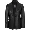 image:imageDecrum Womens 100 Lambskin Leather Blazer Jacket Business Casual StyleBlack
