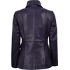 image:imageDecrum Womens 100 Lambskin Leather Blazer Jacket Business Casual StylePurple