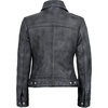 image:imageDecrum Womens Real Lambskin Leather Vintage Style Jacket for WomenDistressed Wash Black