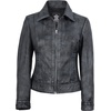image:imageDecrum Womens Real Lambskin Leather Vintage Style Jacket for WomenDistressed Wash Black