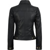 image:imageDecrum Womens Real Lambskin Leather Vintage Style Jacket for WomenGolden Accessories Black