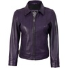 image:imageDecrum Womens Real Lambskin Leather Vintage Style Jacket for WomenPurple Wax