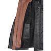 image:imageWomens 100 Lambskin Leather Jacket Wide Notch Lapel Collar with Zip FrontBlack  Cognac