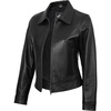 image:imageDecrum 100 Real Leather Jackets For Women Vintage Shirt Collar StyleBlack