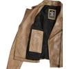 image:imageDecrum Asymmetrical Moto Style Real Lambskin Leather Biker Jacket WomenCamel