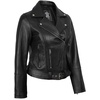 image:imageDecrum Asymmetrical Real Lambskin Leather Jacket Women Motorcycle StyleBlack