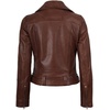 image:imageDecrum Asymmetrical Real Lambskin Leather Jacket Women Motorcycle StyleCognac