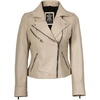 image:imageDecrum Asymmetrical Womens Leather Jacket  Motorcycle Style Leather Jackets for WomenBeige