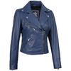 image:imageDecrum Asymmetrical Womens Leather Jacket  Motorcycle Style Leather Jackets for WomenBlue