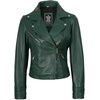 image:imageDecrum Asymmetrical Womens Leather Jacket  Motorcycle Style Leather Jackets for WomenGreen