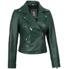 image:imageDecrum Asymmetrical Womens Leather Jacket  Motorcycle Style Leather Jackets for WomenGreen