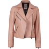 image:imageDecrum Asymmetrical Womens Leather Jacket  Motorcycle Style Leather Jackets for WomenPink