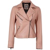 image:imageDecrum Asymmetrical Womens Leather Jacket  Motorcycle Style Leather Jackets for WomenPink