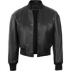 image:imageDecrum Black And Brown Real Lambskin Leather Cropped Jackets For WomenJd Black