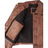 image:imageDecrum Cropped Leather Jacket for Women Real Lambskin Shirt Collar StyleCognac
