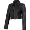 image:imageDecrum 100 Real Lambskin Cropped Womens Leather Jacket With Zipper ClosureBlack