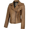image:imageDecrum Asymmetrical Moto Style Real Lambskin Leather Biker Jacket WomenCamel