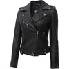 image:imageDecrum Asymmetrical Real Lambskin Womens Biker Leather JacketBlack