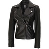 image:imageDecrum Asymmetrical Womens Leather Jacket  Motorcycle Style Leather Jackets for WomenBlack