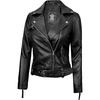 image:imageDecrum Real Lambskin Women Leather Jacket Asymmetrical Motorcycle StyleA Black