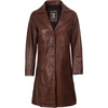 image:imageDecrum 100 Real Lambskin Leather Car Coat Women Long JacketsCognac Wax