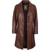 image:imageDecrum 100 Real Lambskin Leather Car Coat Women Long JacketsCognac Wax