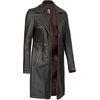 image:imageDecrum 100 Real Lambskin Leather Car Coat Women Long JacketsDark Brown Ruboff