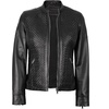 image:imageDecrum Black and Brown Cafe Racer Real Lambskin Leather Jacket WomenBlack