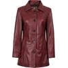 image:imageDecrum Real Lambskin 34 Length Leather Jacket Car Coat Style for WomenBurgundy