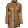 image:imageDecrum Real Lambskin 34 Length Leather Jacket Car Coat Style for WomenCamel