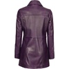 image:imageDecrum Real Lambskin 34 Length Leather Jacket Car Coat Style for WomenPurple Wax