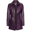 image:imageDecrum Real Lambskin 34 Length Leather Jacket Car Coat Style for WomenPurple Wax