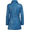 image:imageDecrum Real Lambskin 34 Length Leather Jacket Car Coat Style for WomenVivid Blue Wax