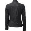 image:imageReal Womens Leather Jacket  Cafe Racer Style Leather Jackets for WomenBlack