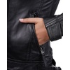 image:imageReal Womens Leather Jacket  Cafe Racer Style Leather Jackets for WomenBlack