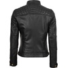 image:imageReal Womens Leather Jacket  Cafe Racer Style Leather Jackets for WomenBlack Gold