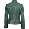 image:imageReal Womens Leather Jacket  Cafe Racer Style Leather Jackets for WomenGreen