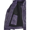 image:imageReal Womens Leather Jacket  Cafe Racer Style Leather Jackets for WomenPurple Wax